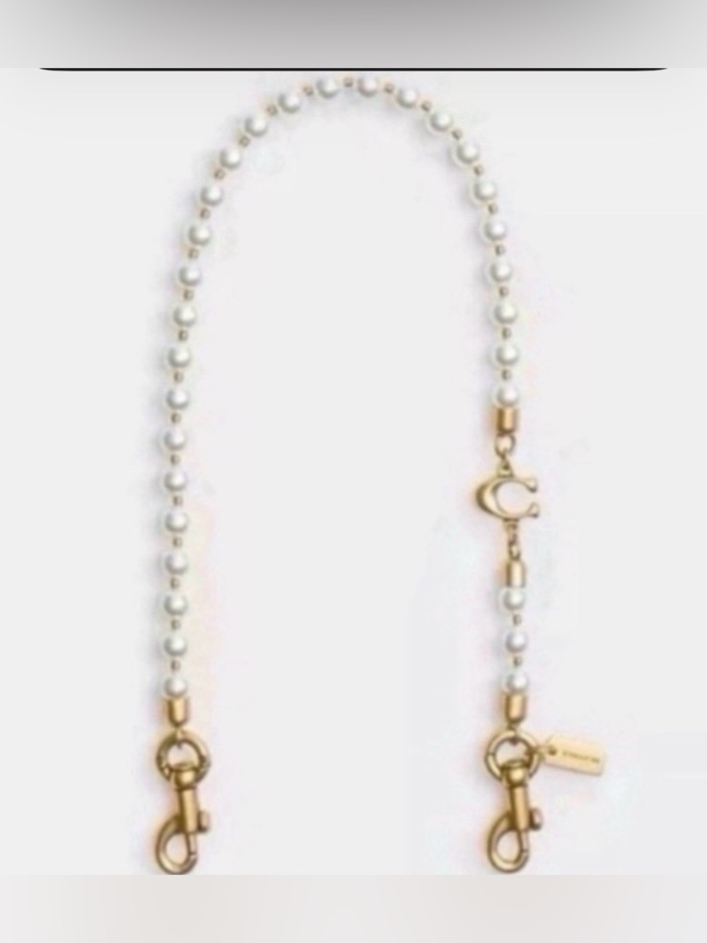 Coach Pearl Strap with Gold-Tone Accents - Picture 2 of 3